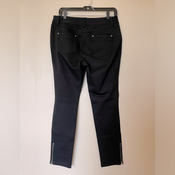 International Concepts Black Ankle Zipper Skinny Jeans Size 10 - Picture 2 of 9
